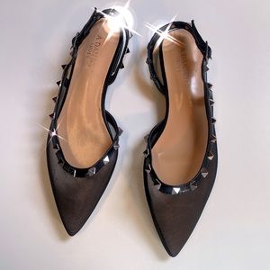 Point Toe Slingback Flats